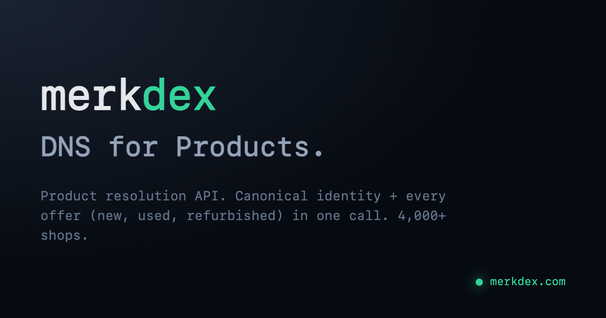 Merkdex — DNS for Products